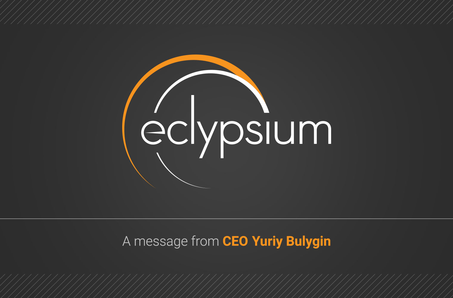A message from CEO Yuriy Bulygin