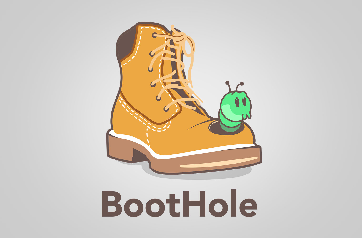 Grub in a hole in a boot