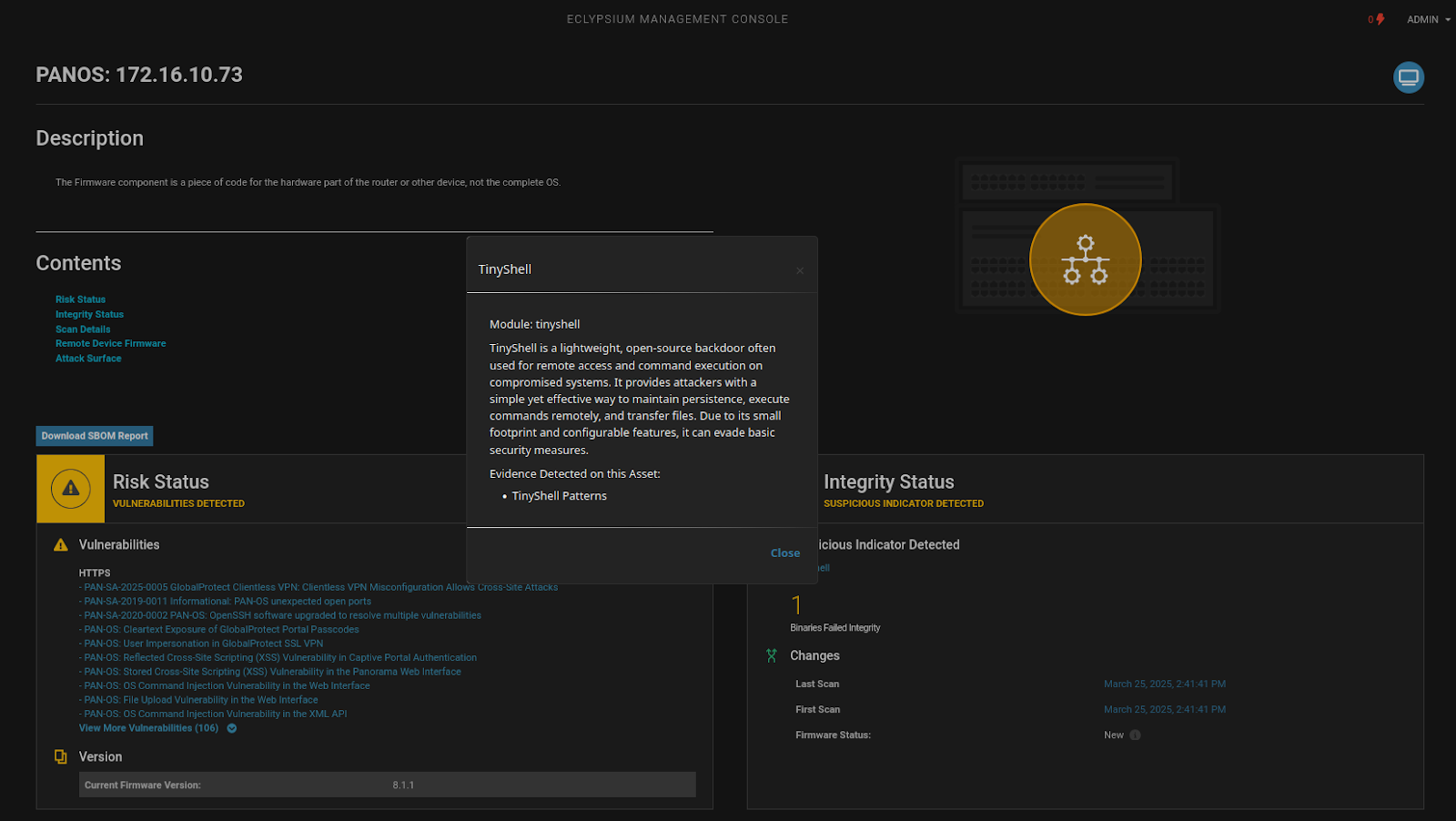Enterprise Network Devices Compromised with Backdoors - Eclypsium